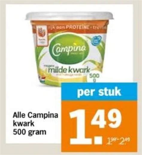 Alle Campina Kwark 500 Gram Per Stuk Aanbieding Bij Albert Heijn