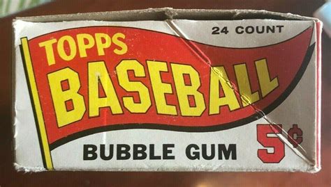 Topps Baseball Empty Wax Pack Display Box Complete Mickey Mantle