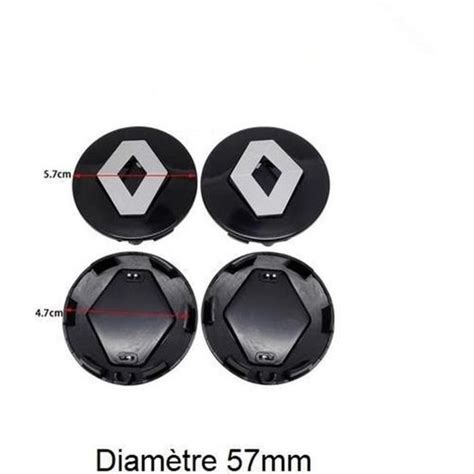 Lot De Centre De Roue Cache Moyeu Remplacement Pour Renault Mmnoir