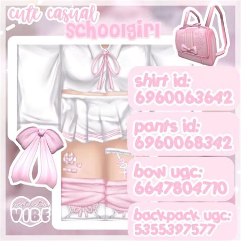 Pink And White Kawaii Roblox Outfits With Matching Hats And Accessories In 2021 Roblox Roblox