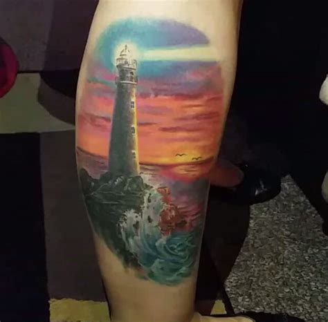 40+ Incredible Lighthouse Tattoo Designs - TattooBlend