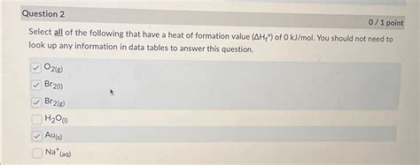 Solved Question Pointselect All Of The Following That Chegg