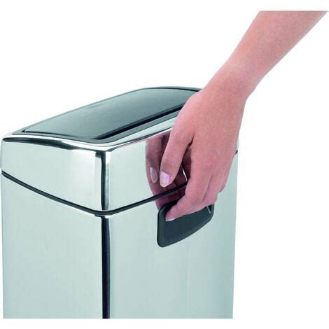 Brabantia Touch Bin Pattumiera In Acciaio Rettangolare L Inox Lucido