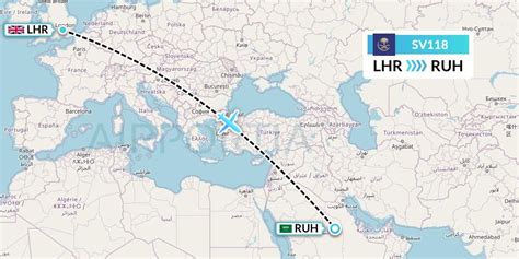 SV118 Flight Status Saudi Arabian Airlines: London to Riyadh (SVA118)