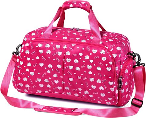 Kids Overnight Duffel Bag With Shoes Compartment Pocket