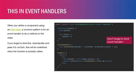 Binding Event Handlers