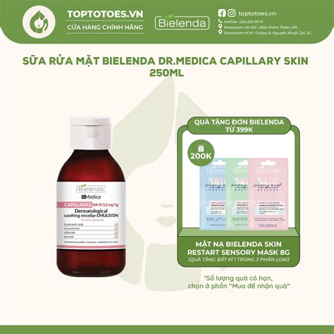 Sữa rửa mặt Bielenda Dr Medica Capillaries Soothing Micellar Emulsion