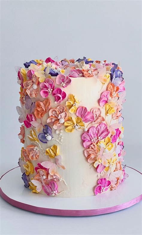 43 Cute Buttercream Flower Cake Ideas Pop Of Colour