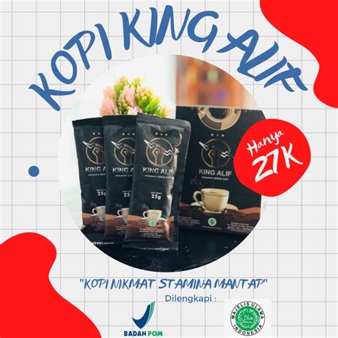 Jual KOPI STAMINA PRIA KING ALIF Sachet Shopee Indonesia