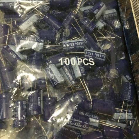 Lot 200pcs 47uf 47mf 450v 105c Capacitors Nichicon 16x25mm Fit 47uf 420v 400v Ebay