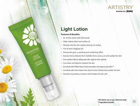 Artistry Light Lotion Oil Free Lotion Gel Cleanser Herbal Gel