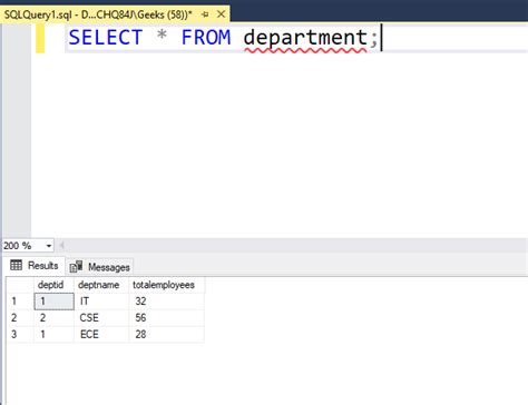 SQL Query To Find The Sum Of All Values In A Column GeeksforGeeks