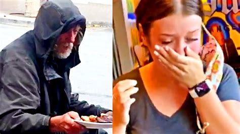 Waitress Risks Job To Help Homeless Man Boss Checks Camera And Calls