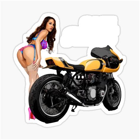 Cafe Racer Motorcycle Pinup Poster Sticker For Sale By Sensualgallery