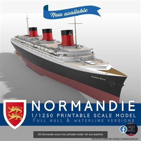 Classic French Ocean Liners Printable Models Pack 3d Model Collection