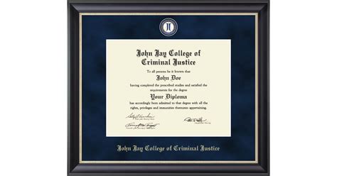 Regal Edition Diploma Frame In Noir John Jay College Of Criminal