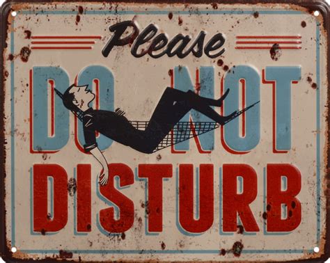 Retro Tin Sign Please Do Not Disturb