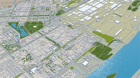 Nizhny City Novgorod 3d Model 70km Flippednormals