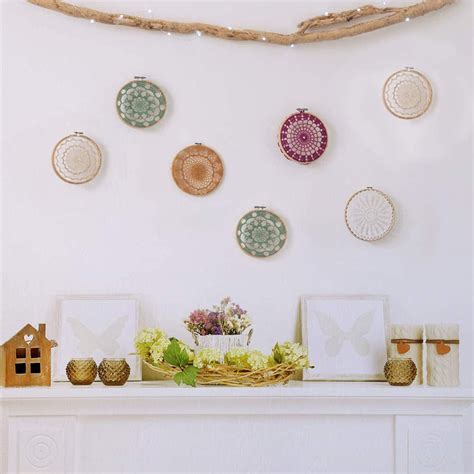 Pcs Inch Wooden Round Embroidery Hoops Adjustable Bamboo Circle