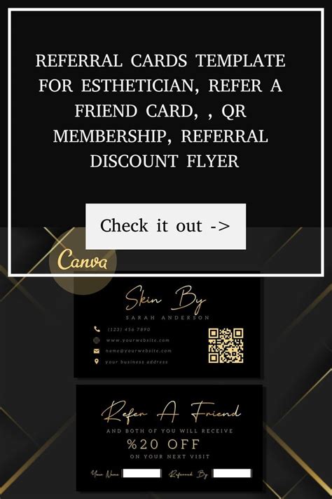 Referral Cards Template For Esthetician Refer A Friend Card