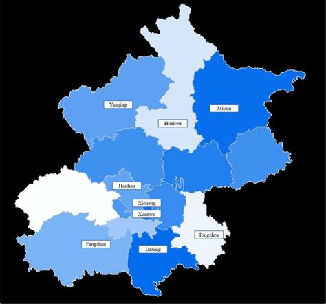 Map Of Beijing And Location Of Selected 5 Districts In The Urban Area