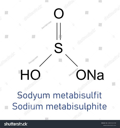 Sodium Metabisulfite Molecule Structure Stock Vector (Royalty Free