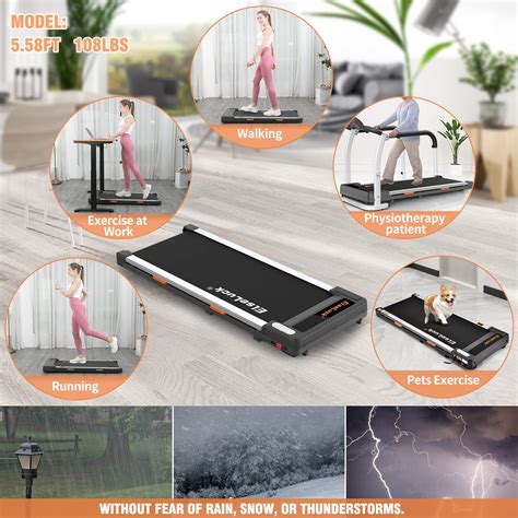 Snapklik.com : Elseluck Walking Pad Under Desk Treadmill, 2 In 1