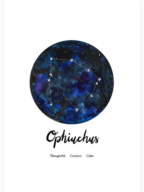 "Ophiuchus Star Sign Zodiac Traits" Poster for Sale by DizziePrints ...