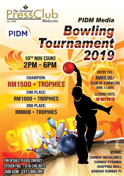 PIDM Media – Bowling Tournament 2019 - National Press Club Malaysia