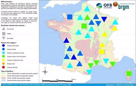 Tat Des Nappes Phr Atiques En France Au Er Avril Brgm