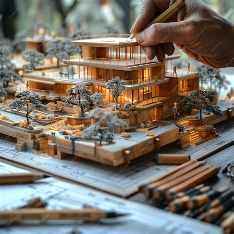 Premium Photo | Architect rendering sustainable building designs the