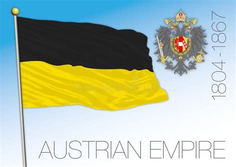 Bandera Histórica Del Imperio Austríaco Austria Ilustración del Vector