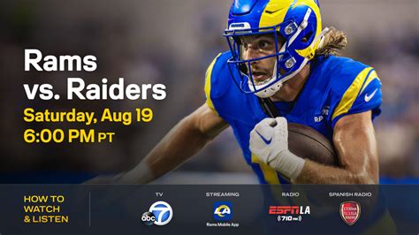 How To Watch Rams Vs Raiders On August 19 2023