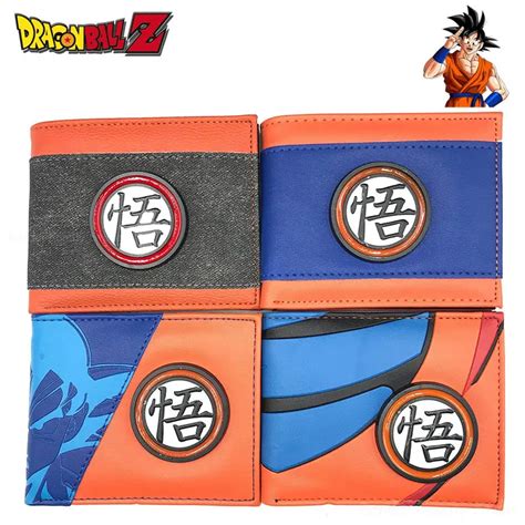 Billeteras De Son Goku De Dragon Ball Cartera Corta De Cuero Pu