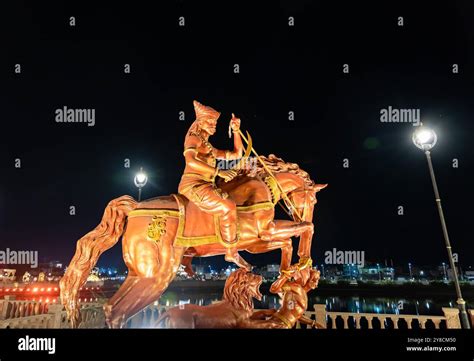 Idol Of Hindu Holy God At Outdoor From Different Angle Image Is Taken