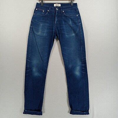 Naked And Famous Jeans Mens X Weird Guy Indigo Duck Canvas Ebay