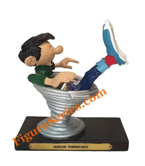 Gaston Lagaffe Figurine Resina Leblon Inventions Asiento De Resorte