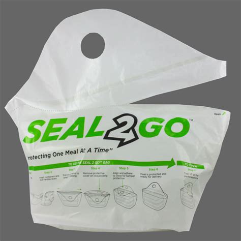 Tamper Evident To Go Food Carry Out Bag Pk