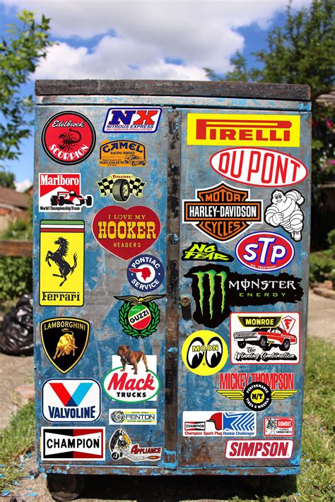 Toolbox vtg stickers decal | Car workshop, Old tool boxes, Cool garages