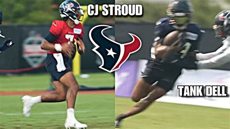 Houston Texans Training Camp Rookie Cj Stroud Tank Dell Is