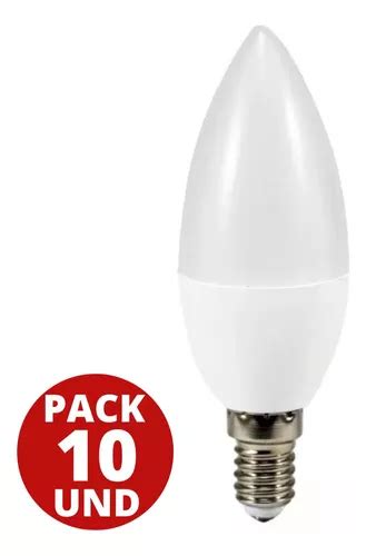 Ampolleta Led E14 Tipo Vela 7w Pack 10 Und Cuotas sin interés