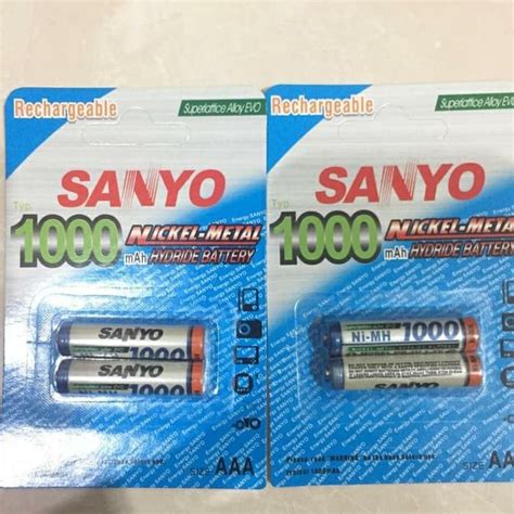 Jual Baterai Sanyo AAA Rechargeable Bisa Di Cas Ulang 1000mAh Shopee