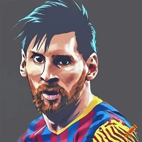 Messi In Manga Style