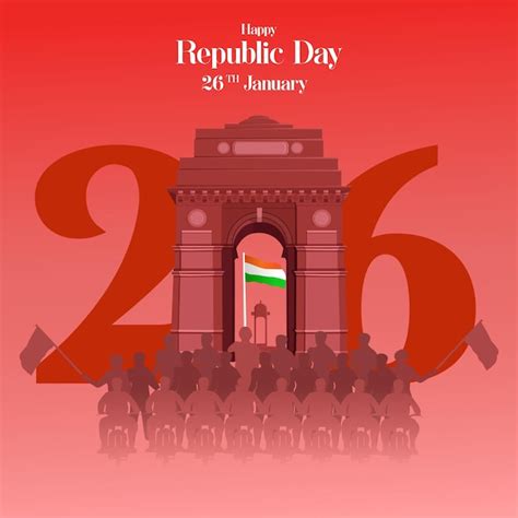 Premium Vector Republic Day Creative Illustration India