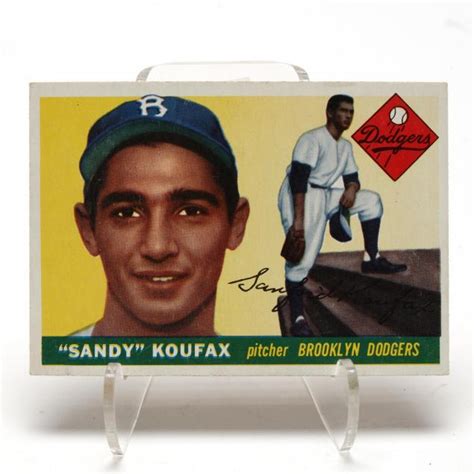 Sandy Koufax 1955 Rookie Baseball Card (Lot 585 - 18th Annual Memorial ...