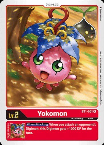 Yokomon Bt Digimon Card Database Digimoncard