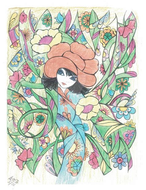 Creative Haven Fanciful Faces Coloring Book P7 By Colormegrammy On