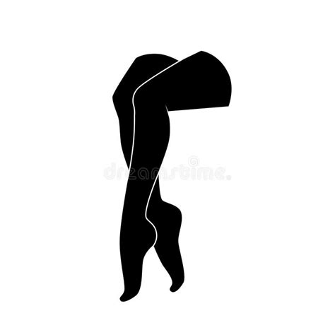 Icono Vectorial De Piernas Femeninas Sobre Fondo Blanco Ilustración del