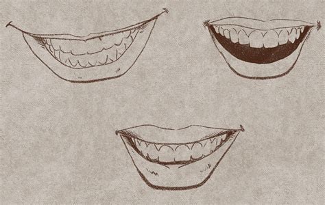 How To Draw A Smiling Mouth Step By Step