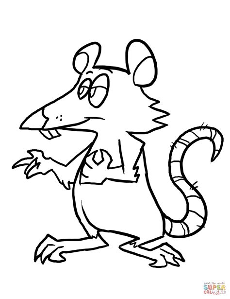 Cartoon Rat Coloring Page Free Printable Coloring Pages